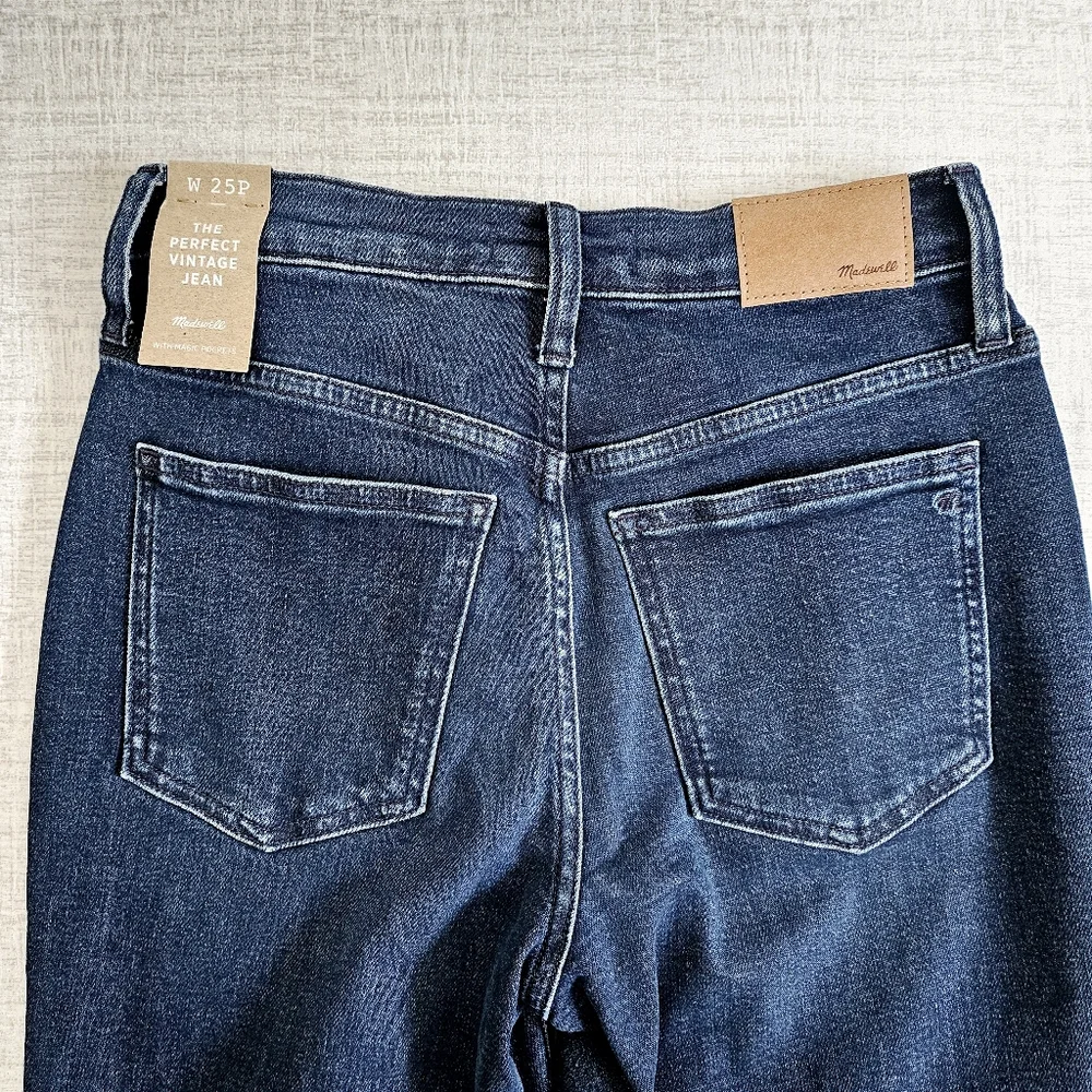 🆕️Madewell The Perfect Vintage Dark Wash Women Jeans 25P - Picture 9 of 13